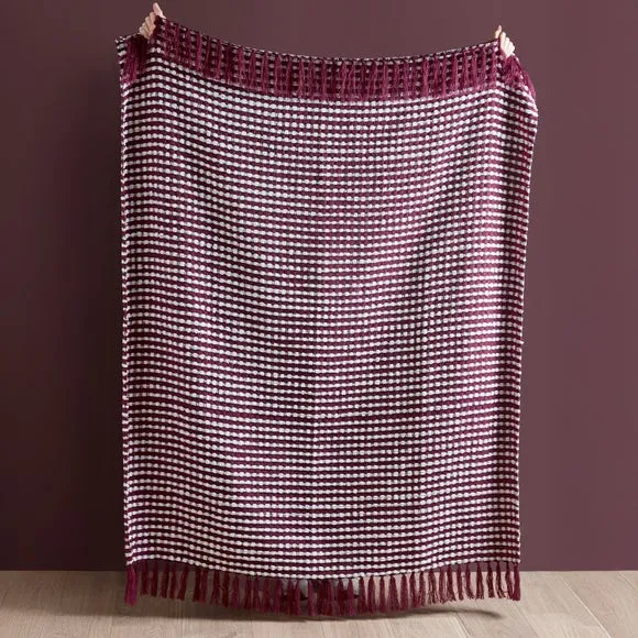 Catherine Lansfield Stab Stitch Throw Blanket 125cm x 150cm 3
