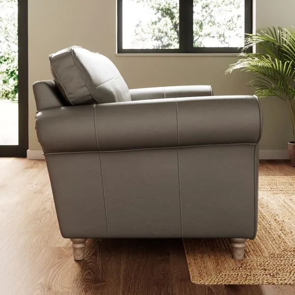Flori Classic Leather 2 Seater Sofa 2