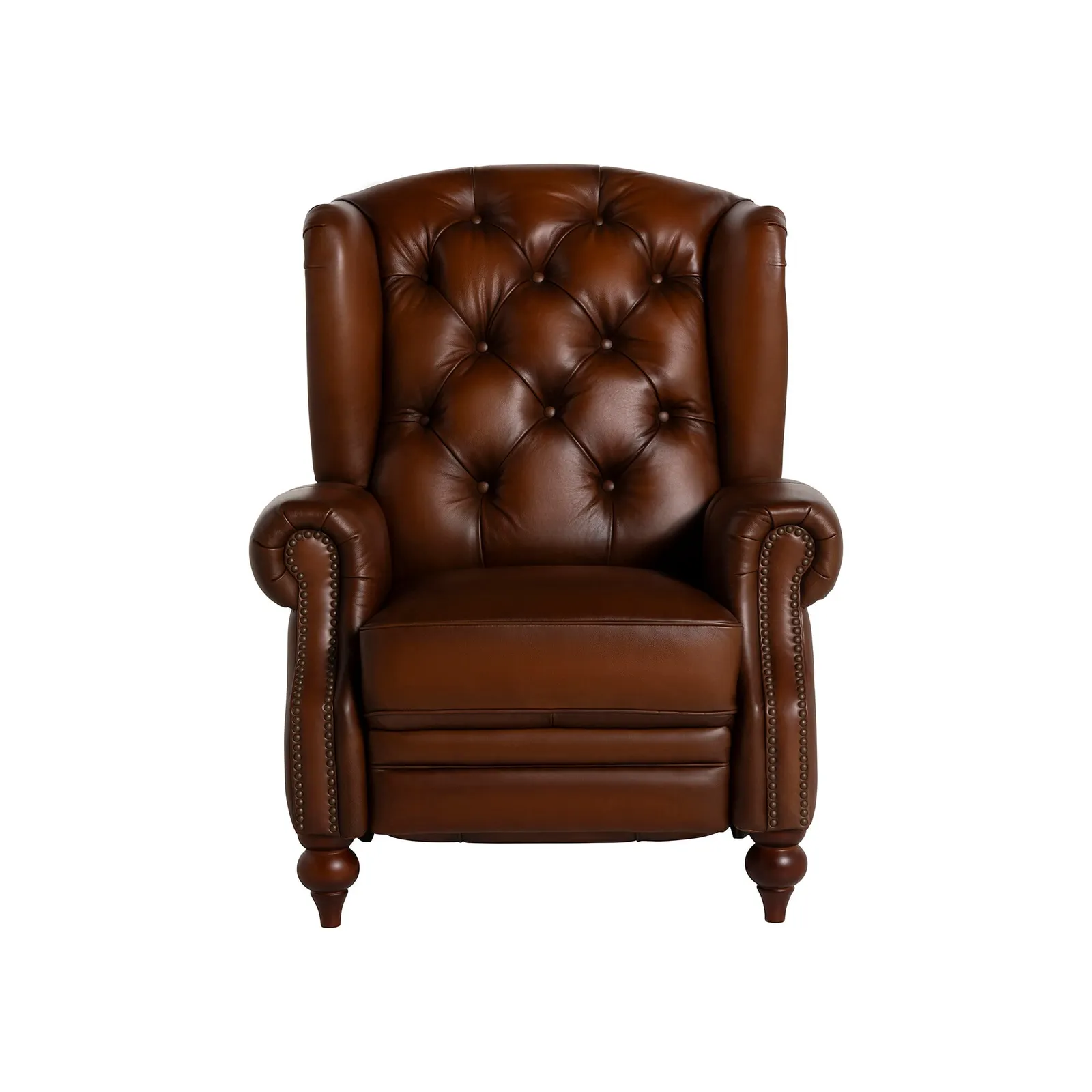 Ullswater Power Recliner Wing Recliner Chair, Brown Leather | Barker & Stonehouse 3