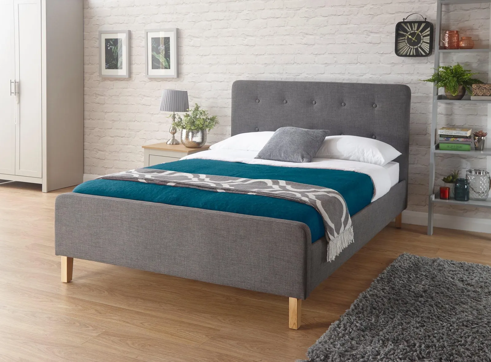 GFW Ashbourne Bed in Grey