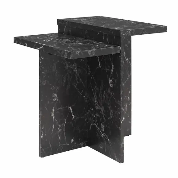 Brielle Side Table, Faux Marble 5