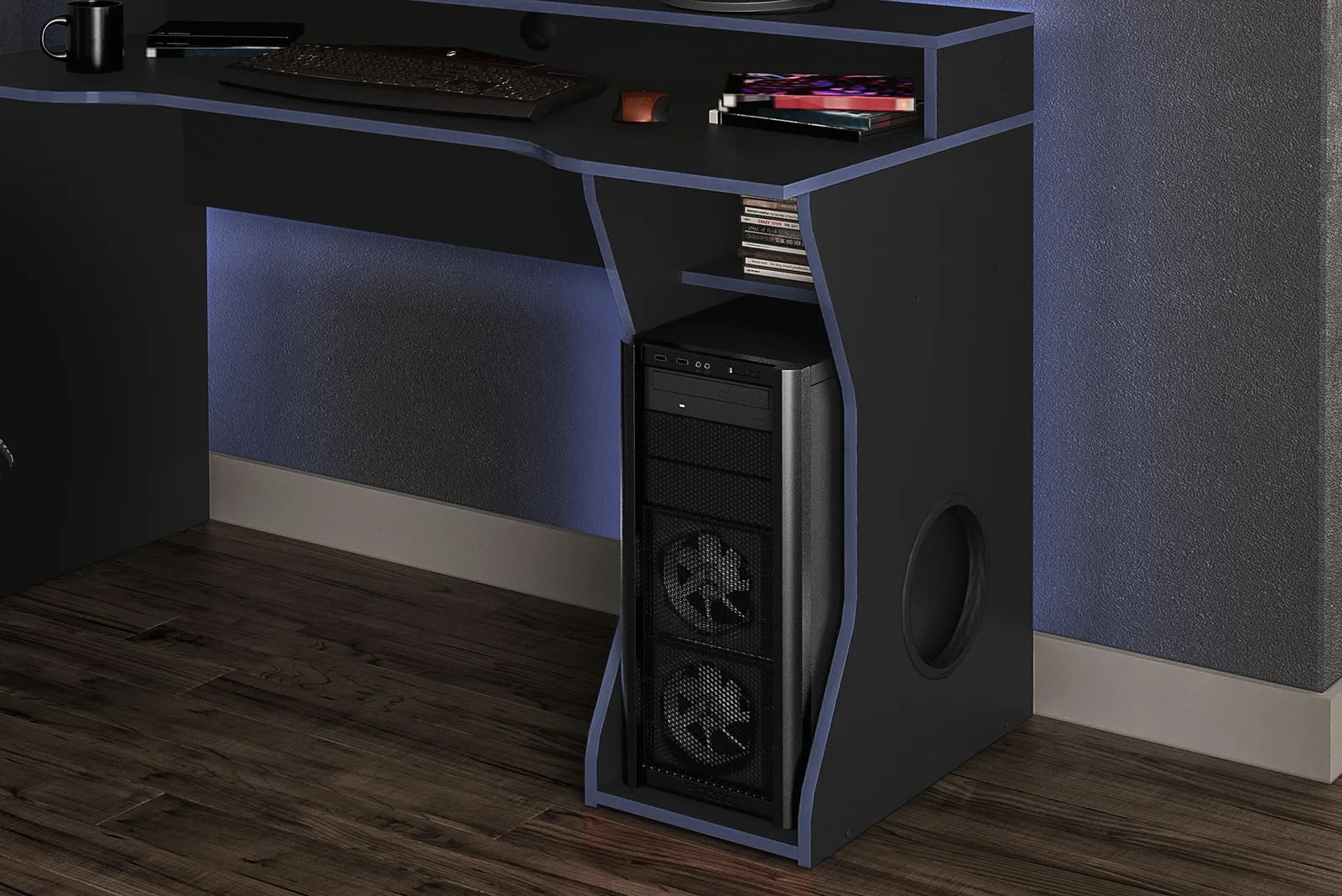 Birlea Enzo Gaming Computer Desk in Dark Blue 2