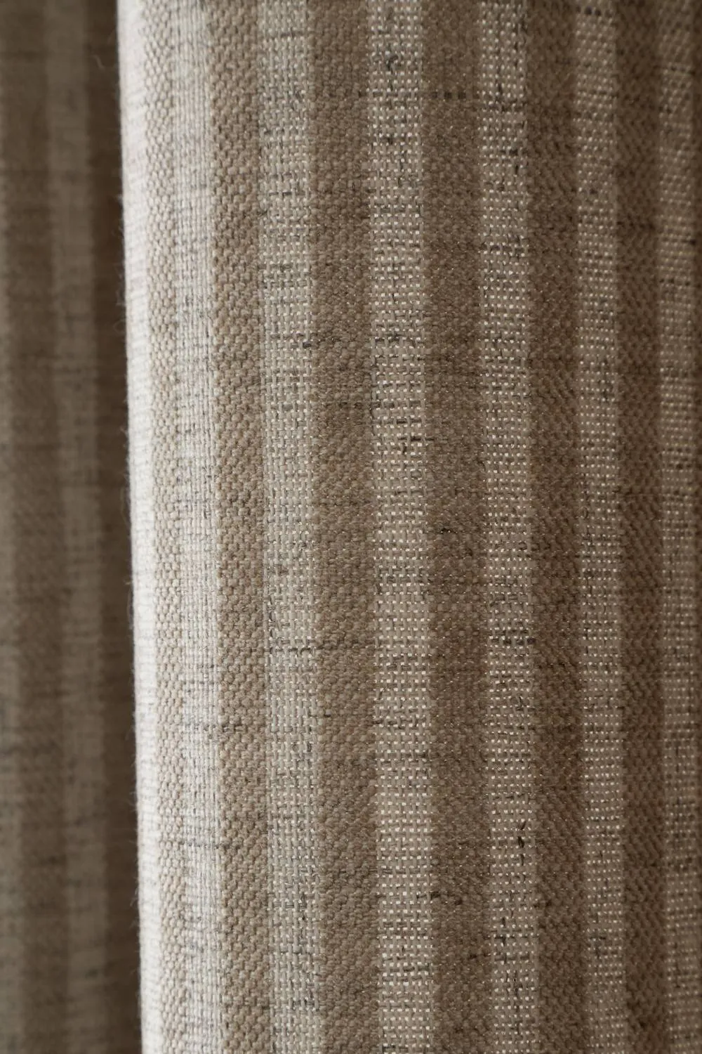 Bianca 'Chenille Stripe' Lined Eyelet Curtains in Natural 3