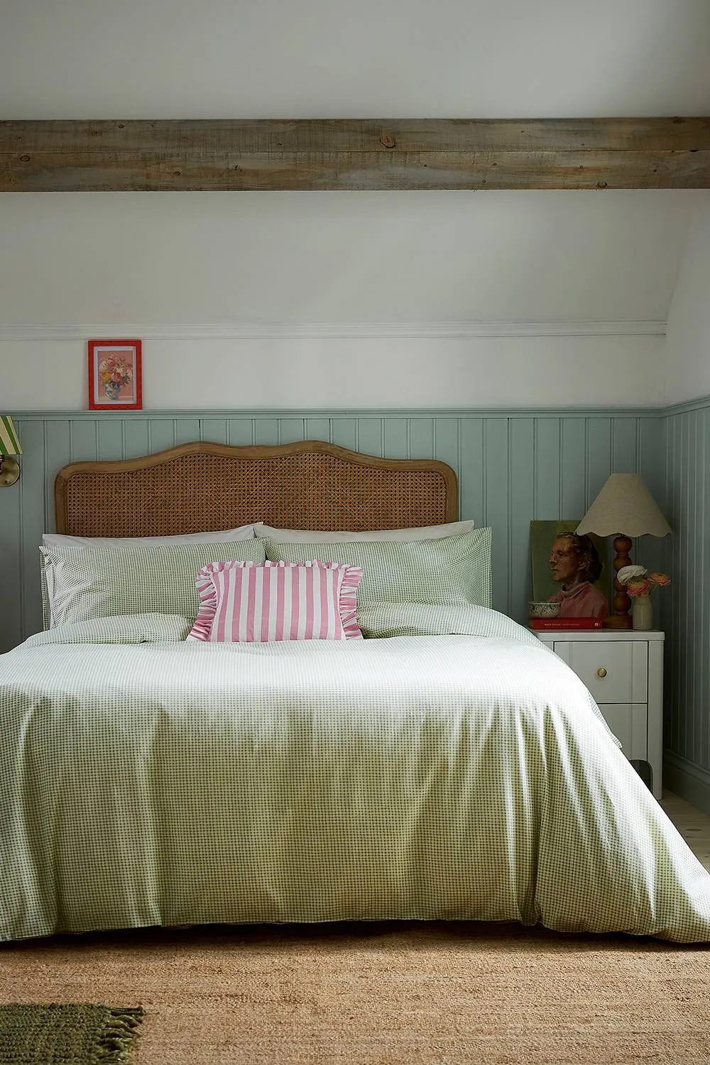 Helena Springfield 'Gingham' Cotton Duvet Cover Set in Green