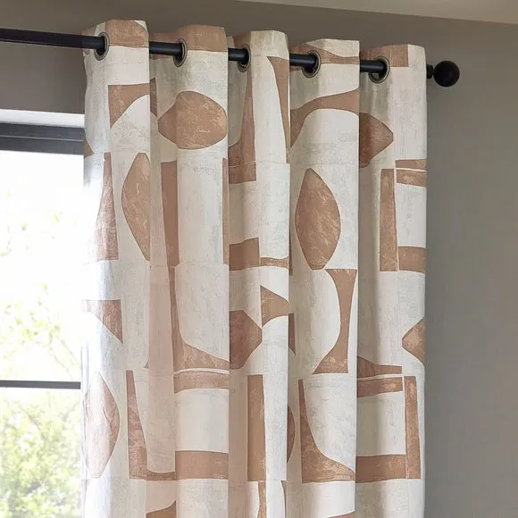 Carro Unlined Clay Eyelet Curtains