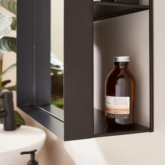 New York Rectangle Wall Mirror with Shelves 2