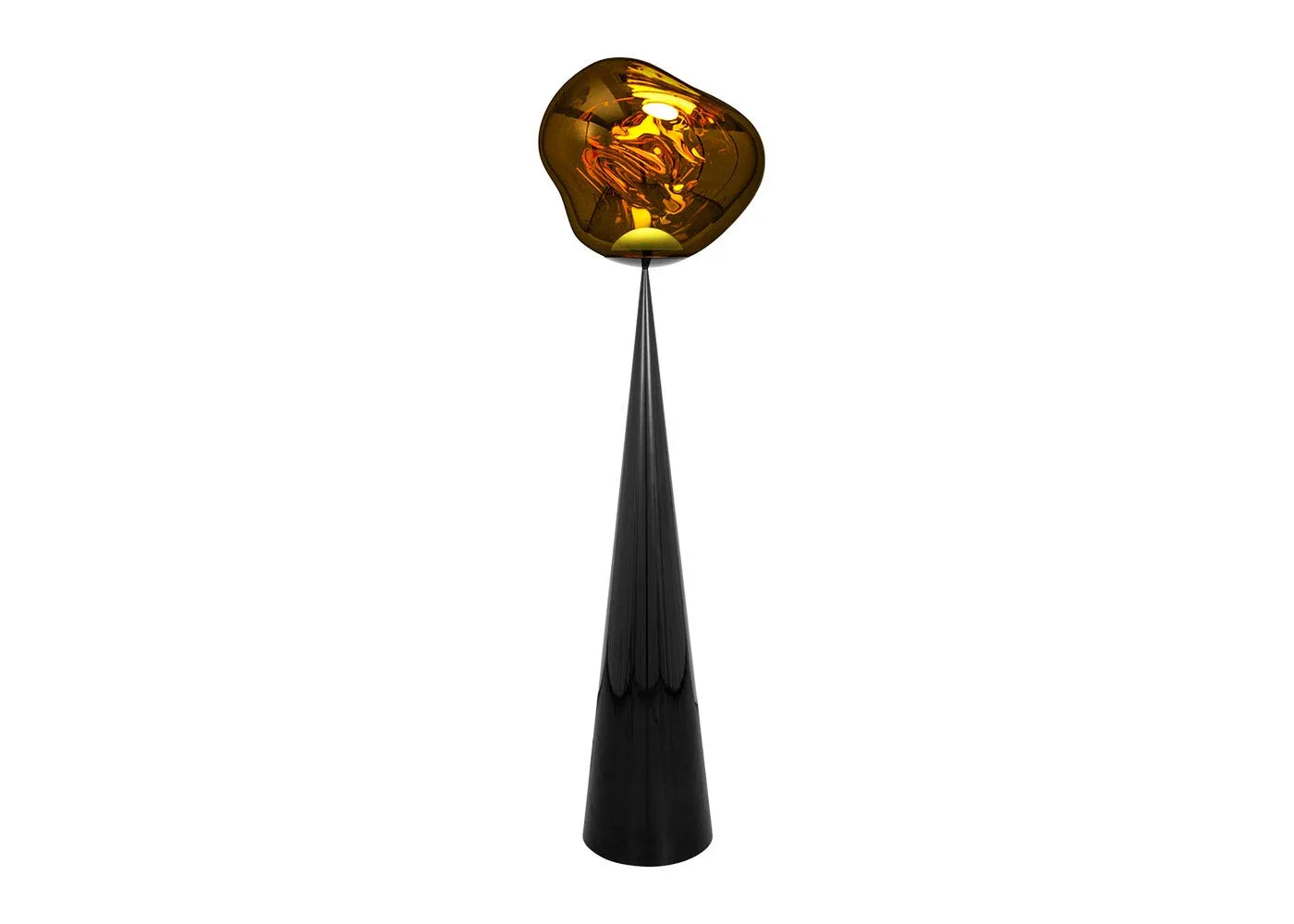 Tom Dixon Melt LED Cone Fat Floor Lamp Gold 1