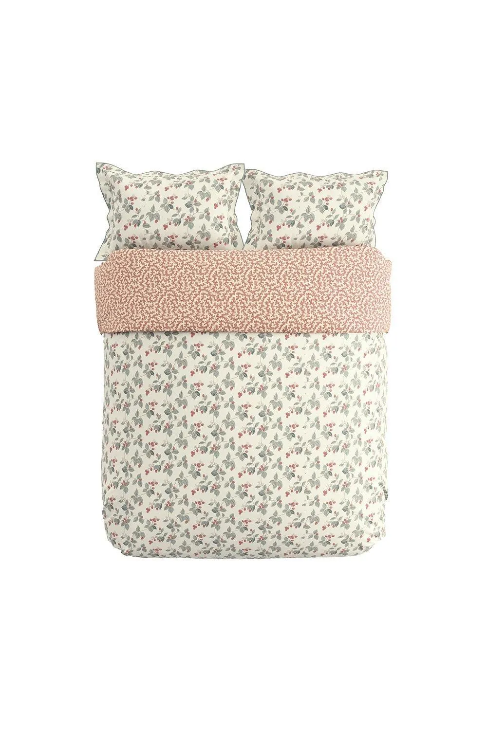 Sanderson 'Rubus' Cotton Sateen Duvet Cover Set in Raspberry 4