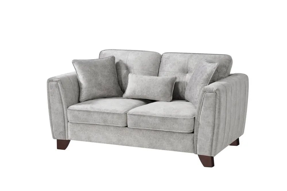 Comfy Living Ltd Faux Suede Sofa 2 Seater Sofa In Grey 2