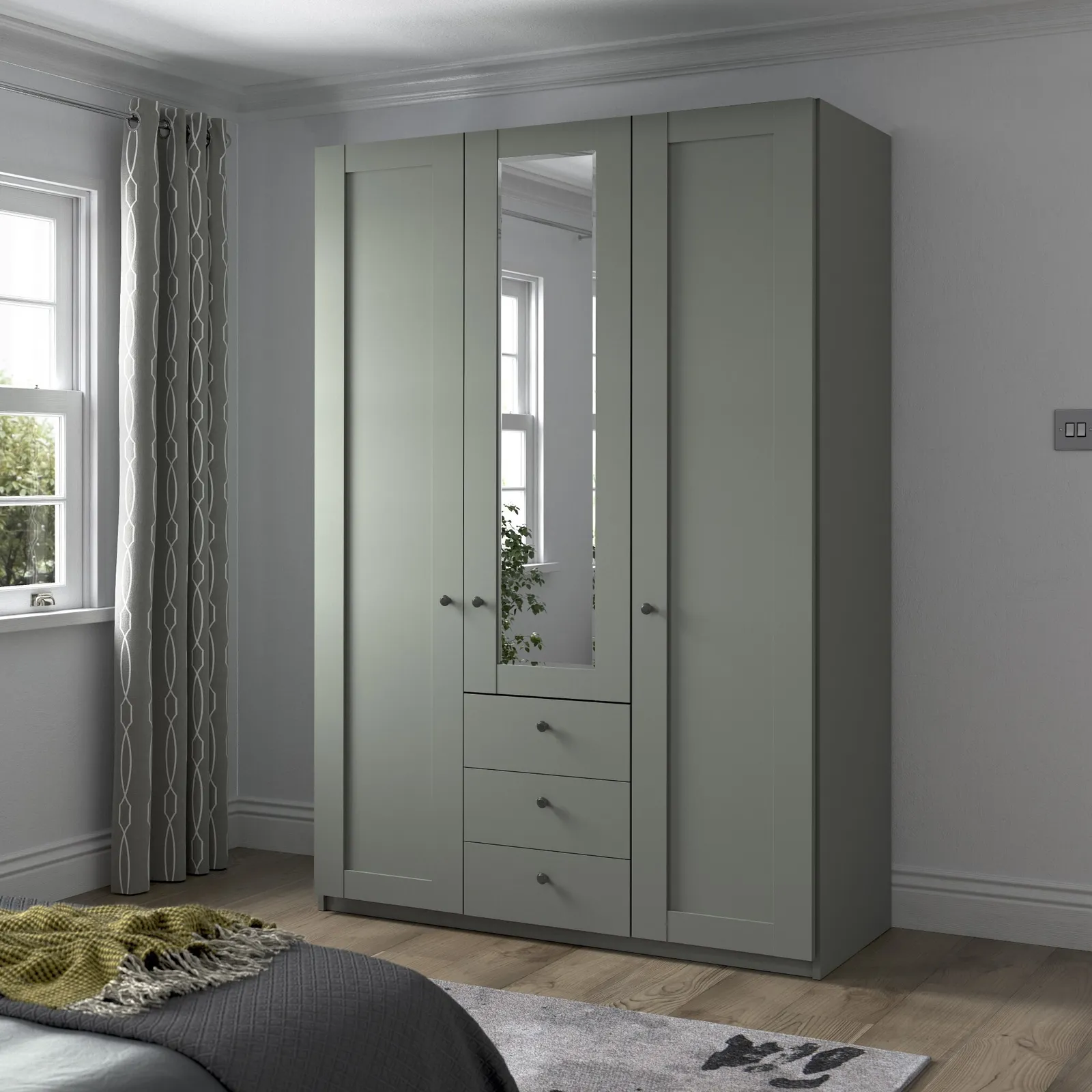Varese Functional Unit 3 Drawers, Green | Barker & Stonehouse 2