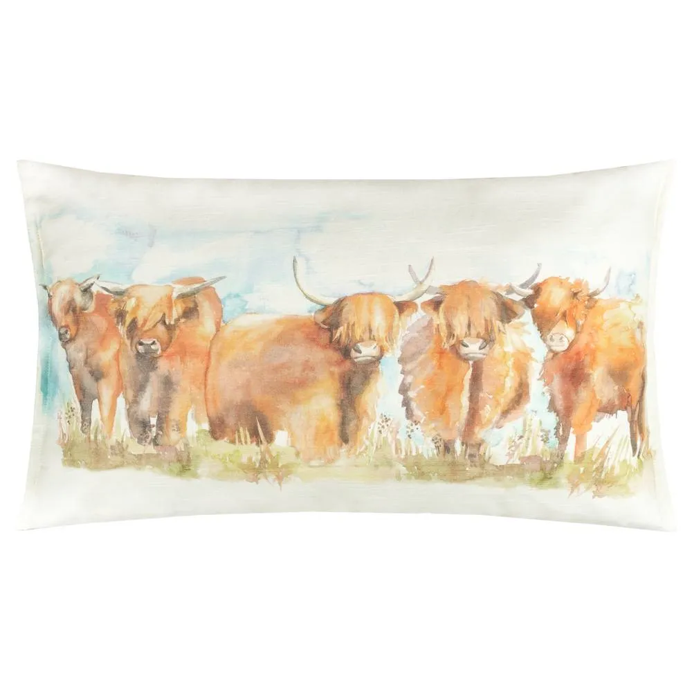 Voyage Maison Highland Cattle Reversible Outdoor Cushion 2