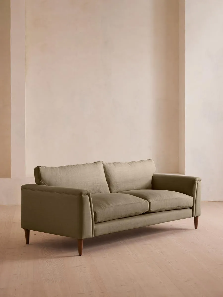 Reya Three Seater Sofa, Linen, Sage