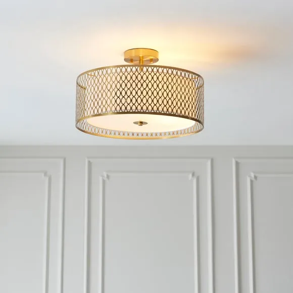 Return - Vogue Toina 3 Light Flush Ceiling Light, Flush 3