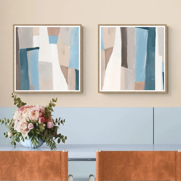 Artko Set of 2 Geometry Harmony by Hannah Dawson Framed Prints