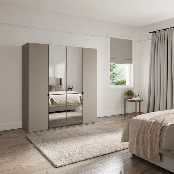 Wiemann Kahla 4 Door Mirrored Wardrobe 1