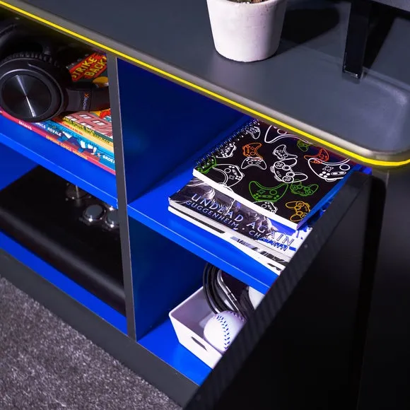 X Rocker Carbon Tek TV Media Cabinet with Neo Fibre LED for TVs up to 42" 5