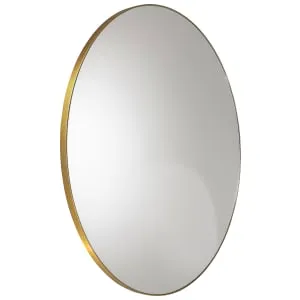 Abode Mayar Brushed Brass Round Bathroom Mirror - 600mm 2