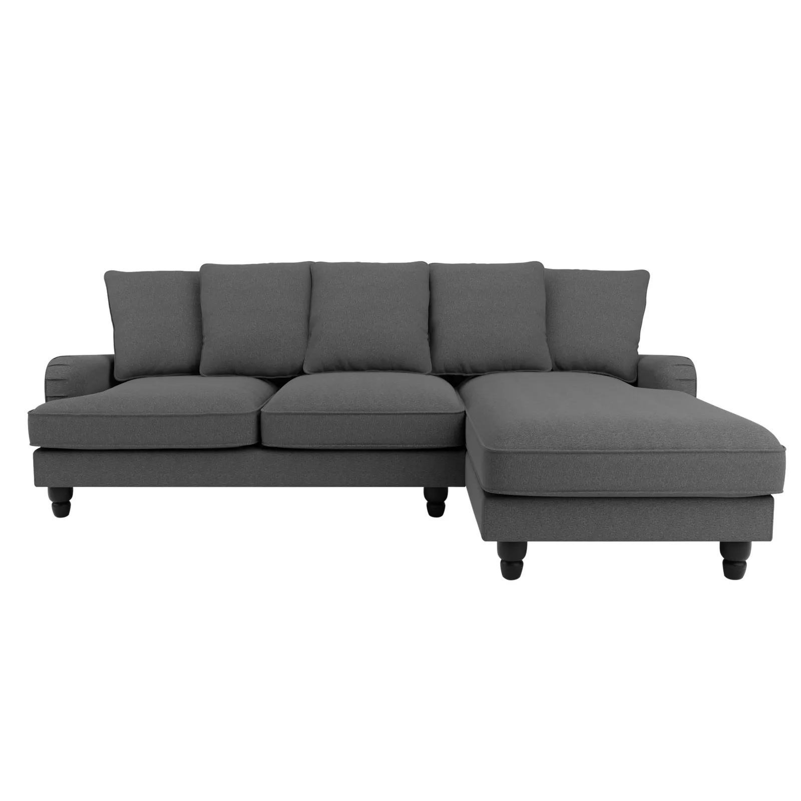 Beatrice Scatter Back Fabric Right Hand Corner Sofa Charcoal