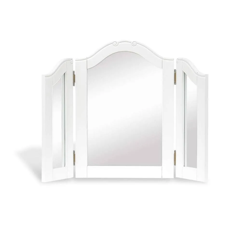 Statement Furniture Juliette 3-Way Dressing Table Mirror in White 3