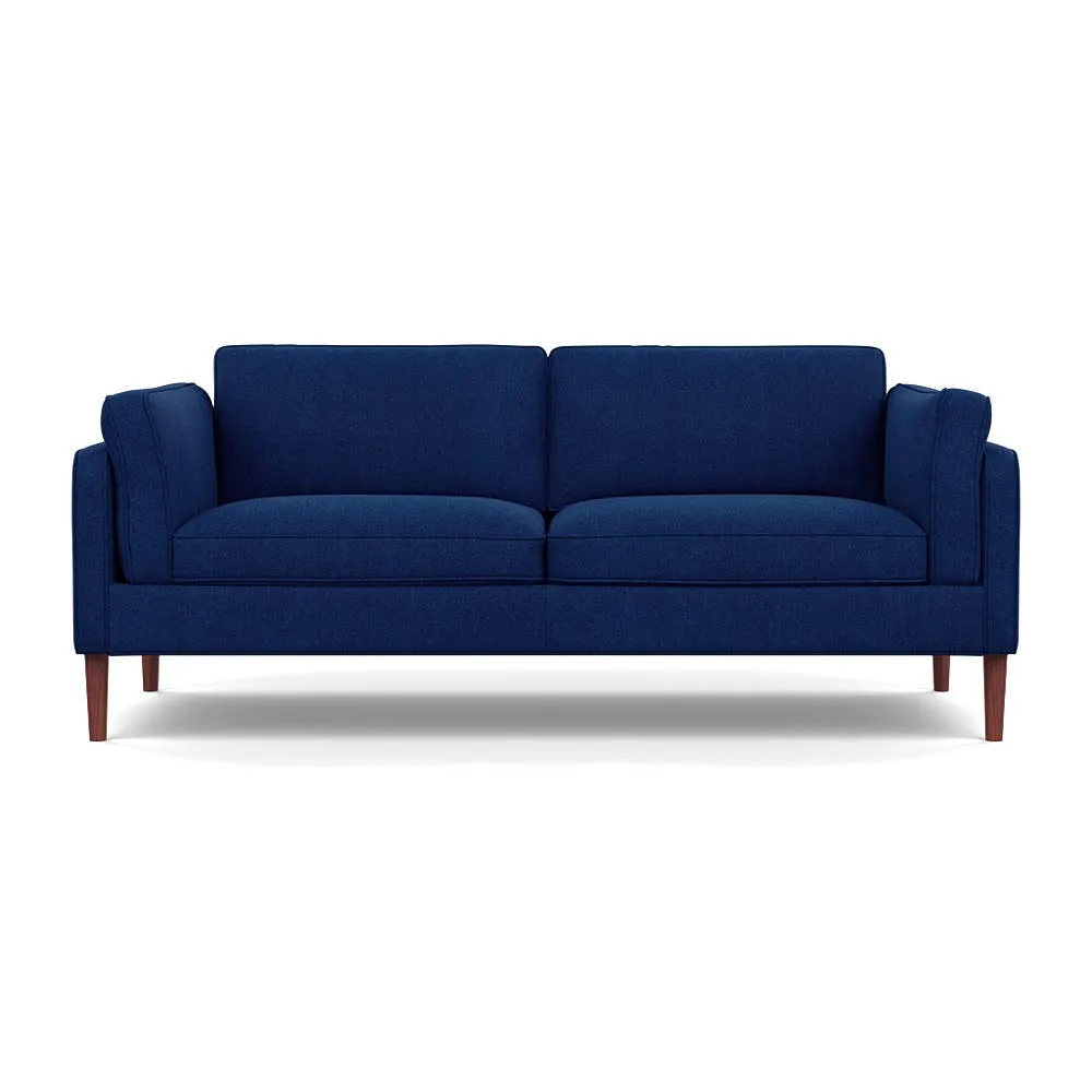 Heal's Sonno 3 Seater St Moritz Wool Navy Walnut Feet 1