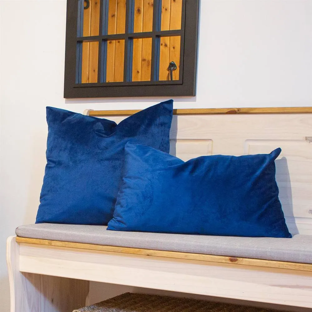 Nicola Spring Rectangle Velvet Cushions - 60cm x 40cm - Pack of 4 in Blue 6