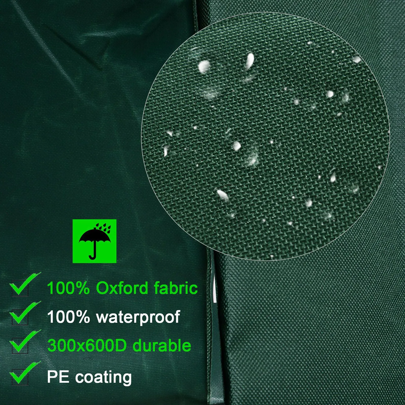 OUTSUNNY UV Rain Protective Cover For Garden Patio Wicker Rattan in Pale Green 6