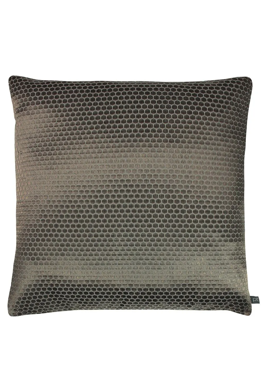 Prestigious Textiles Emboss Metallic Mosaic Tile Cushion in Brown