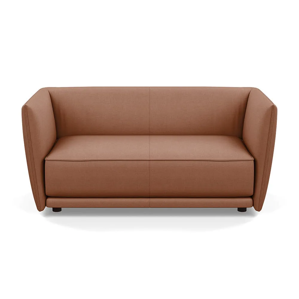 Heal's Valley 2 Seater Sofa Siena Cotton Clay Walnut Stain Feet