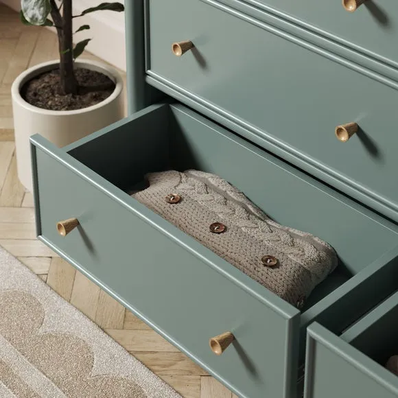 Remi Wide 6 Drawer Chest, Lilypad Green 4