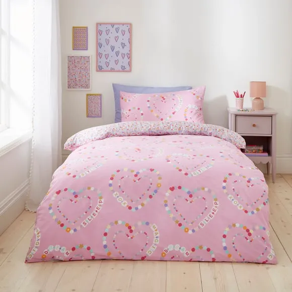 Friendship Hearts Duvet Cover and Pillowcase Set
