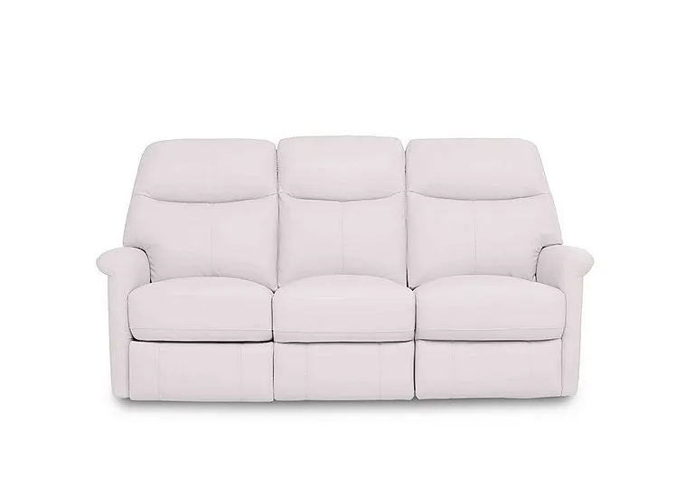 Compact Collection Lille 3 Seater Leather Sofa - BV Star White