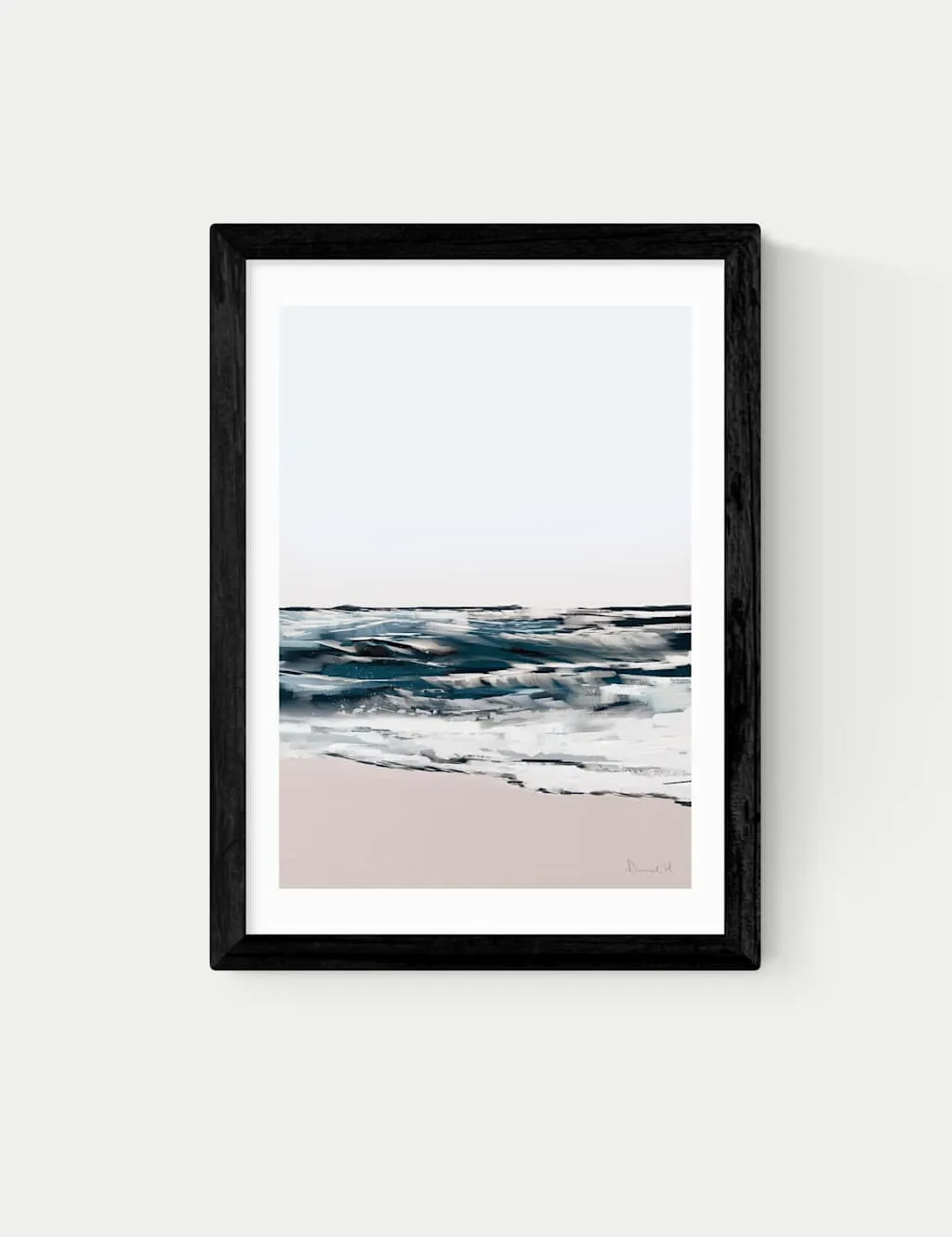 East End Prints Seashore Framed Art Print Black