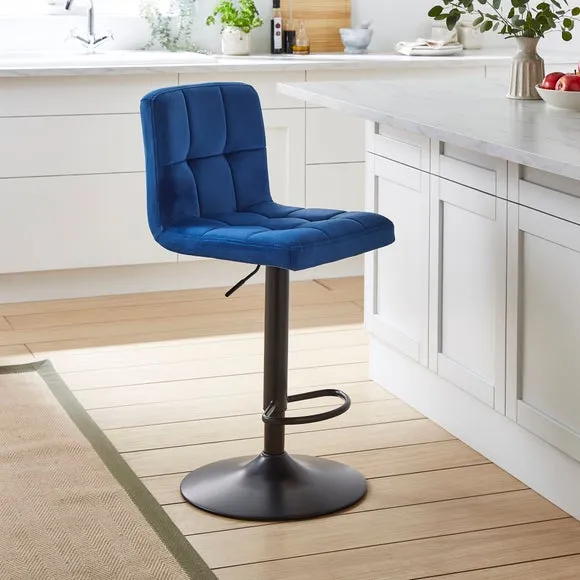 Jasmine Adjustable Height Swivel Bar Stool, Powder Coated Base 2