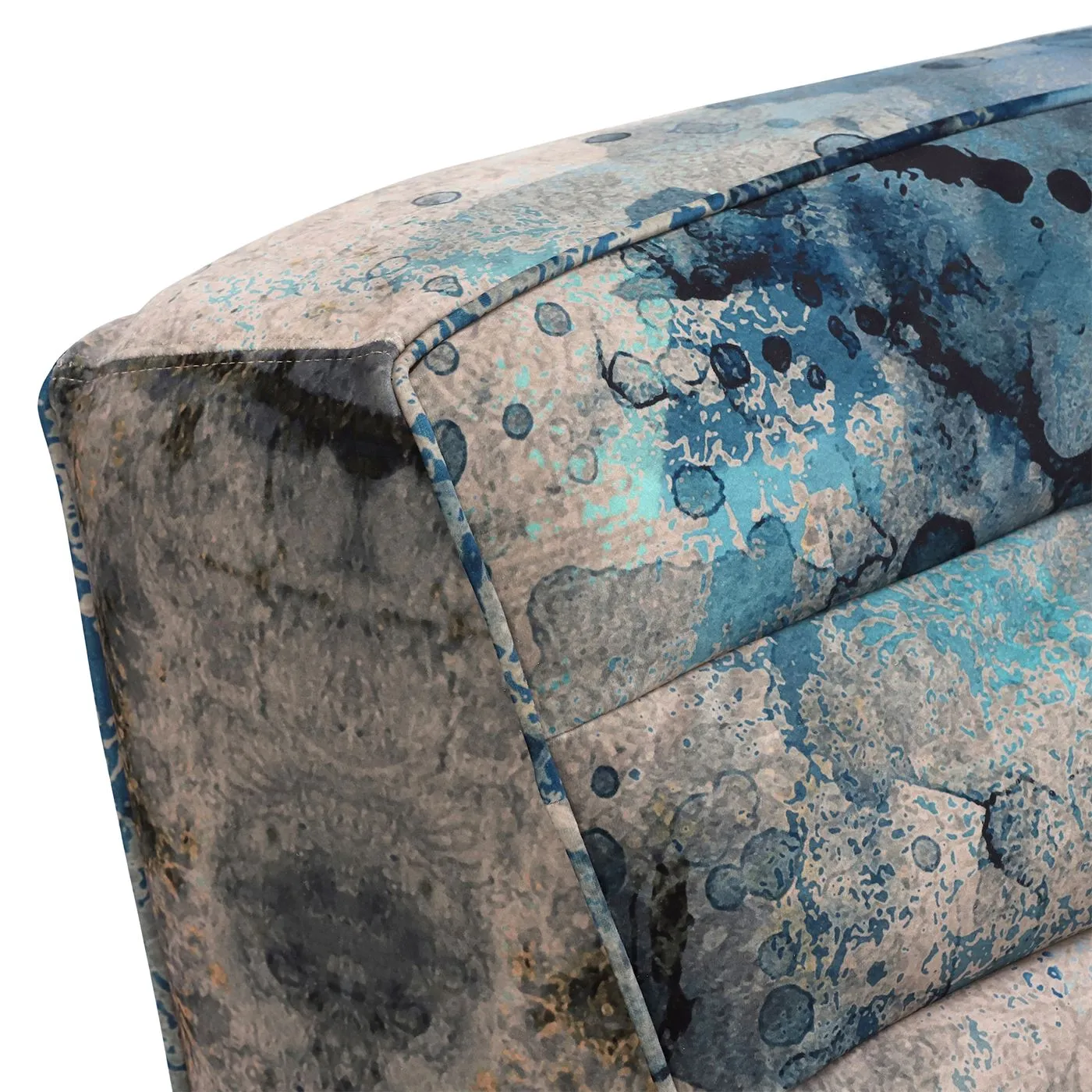 Timothy Oulton Shabby Sectional Corner Modular Sofa, Blue Fabric | Barker & Stonehouse 4