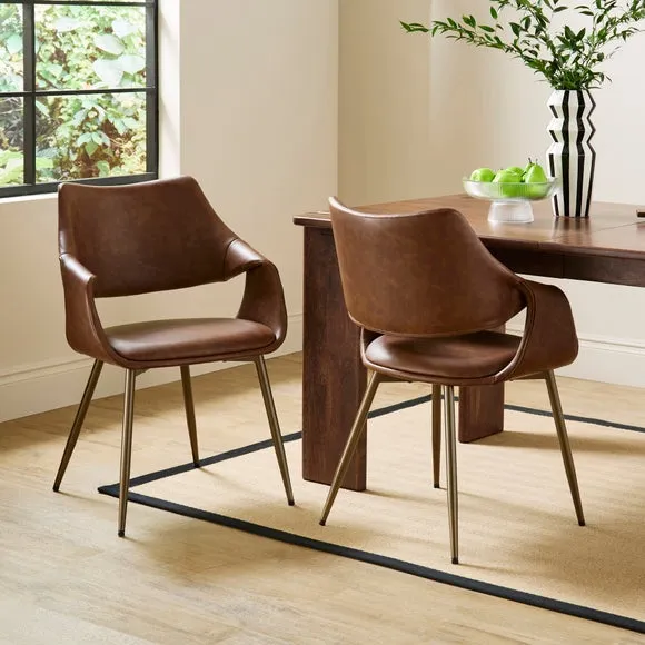Marley Fold Back Chair, Faux Leather 1
