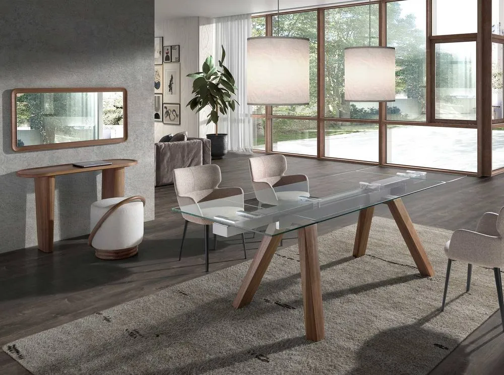 Angel Cerda Oval Walnut Console Table Model - 120x40x76 cm 4