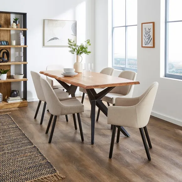 Eddie Carver Dining Chair, Luna Fabric 2