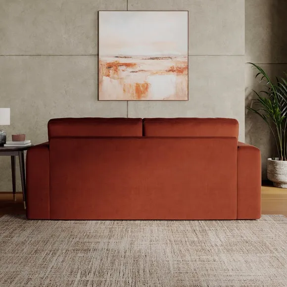 Abel Matte Velvet 3 Seater Sofa 2