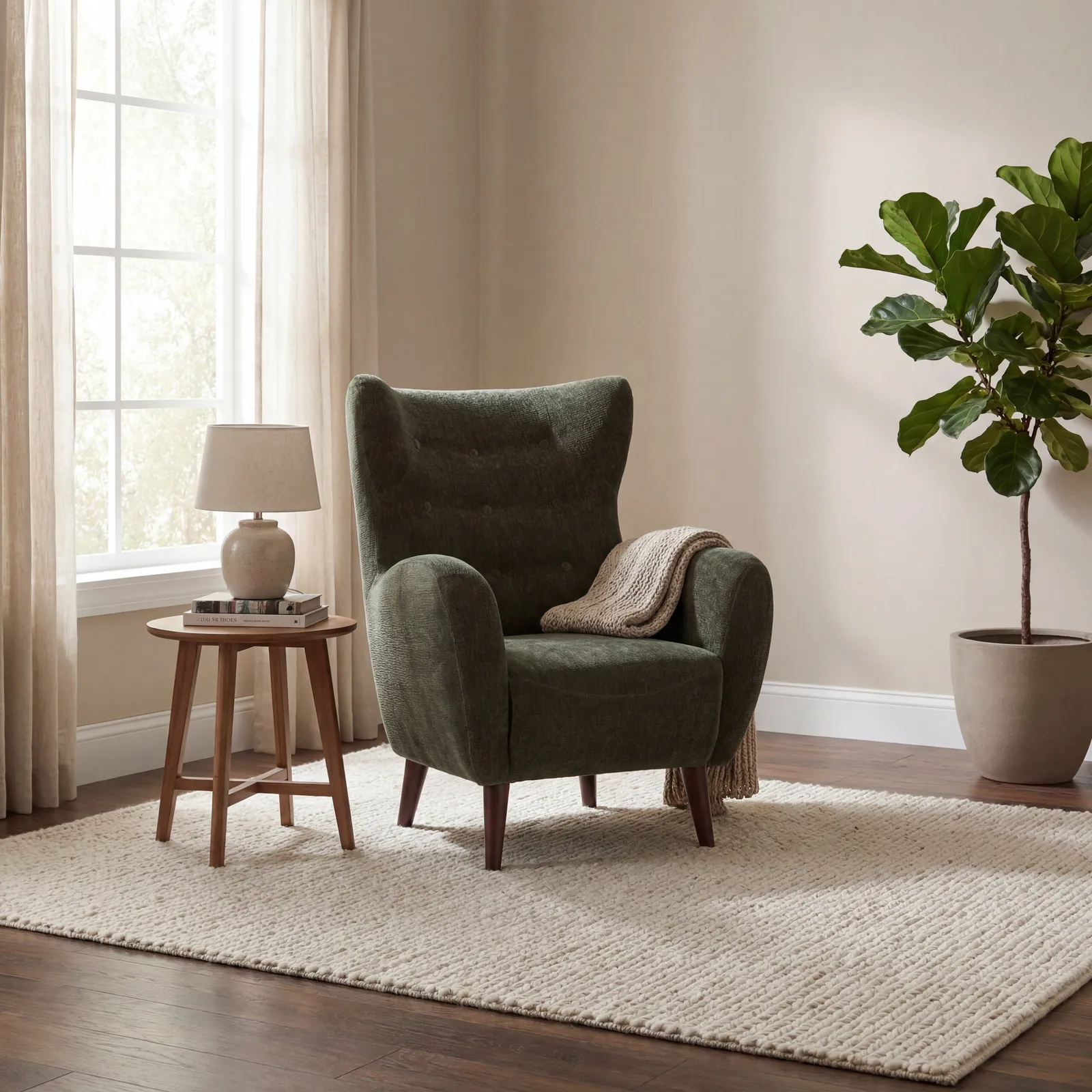 Lucian Armchair, Green Fabric | Barker & Stonehouse 2