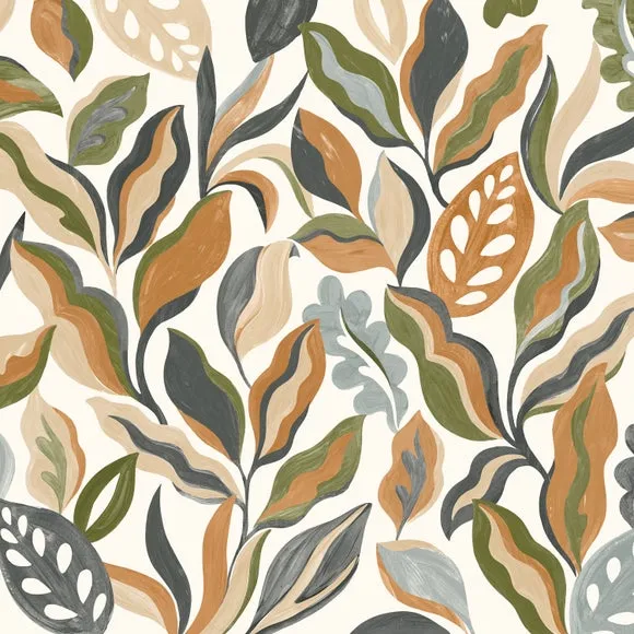 Abstract Leaf Wall Mural 4