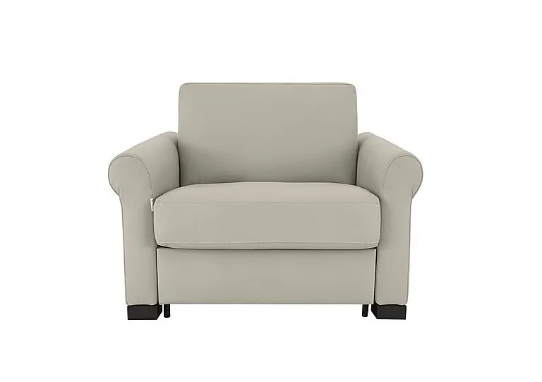Alcova Leather Chair Sofa Bed with Scroll Arms - Sofas and Armchairs - In Time for Christmas