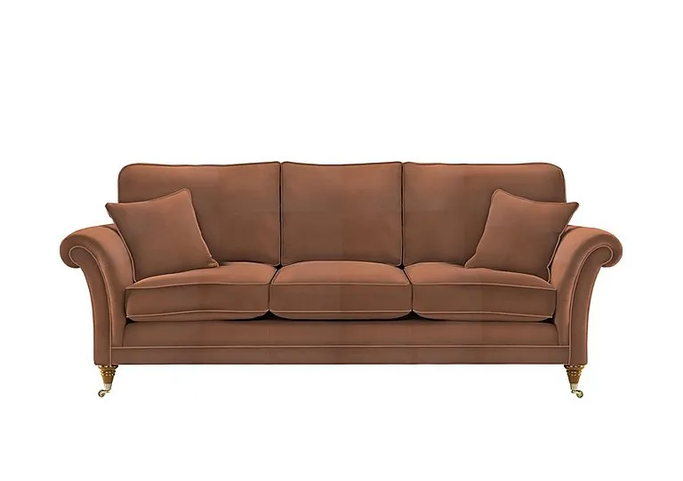 Burghley Grand Leather Sofa - Roma Nutmeg