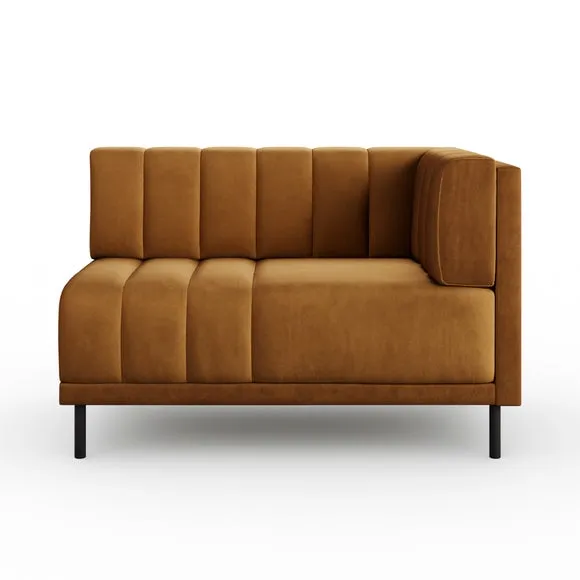 Amali Corner Dining Bench, Matte Plush Velvet 5