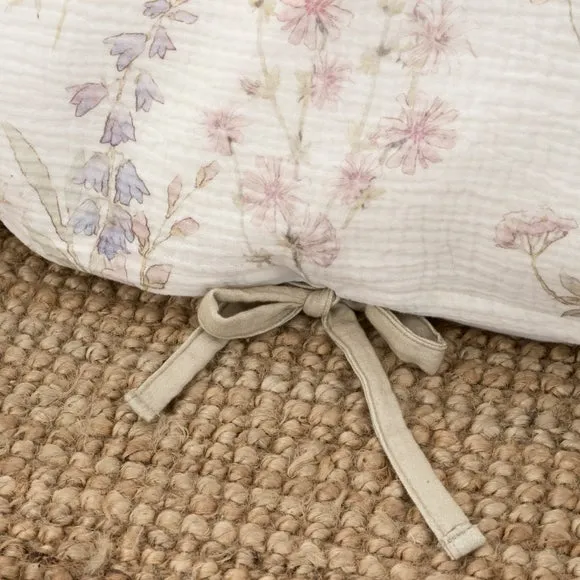 Lucia Floral Muslin 100% Cotton Duvet Cover & Pillowcase Set 4