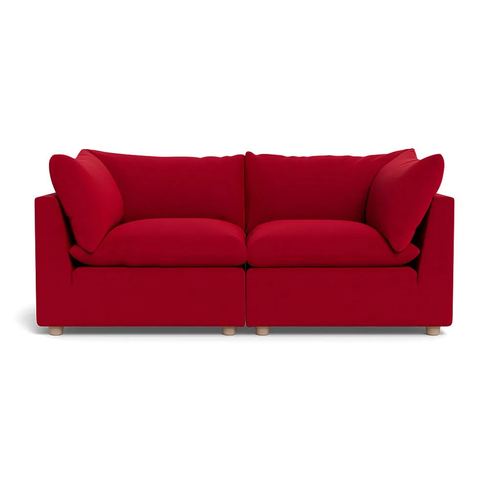 Heal's Astrid 3 Seater Sofa Melton Wool Red Oxide Natural Beech Feet 1