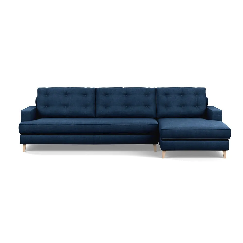 Heal's Mistral Right Hand Corner Sofa Capelo Linen-Cotton Inkspot Natural Feet 1