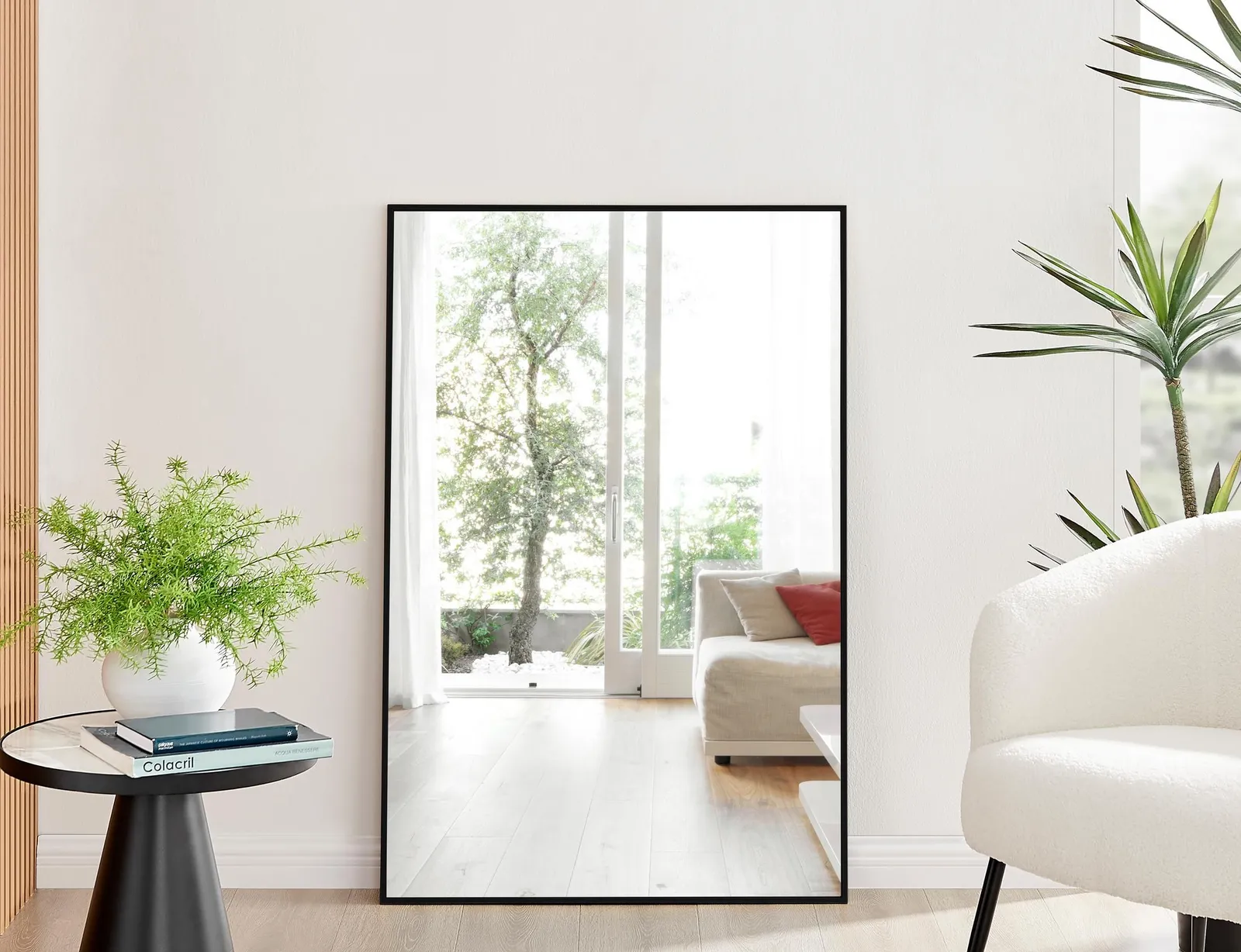 FurnitureboxUK Emma Medium 120x80cm Framed Rectangular Vertical Living Room Hallway Wall Mirror in Black 4