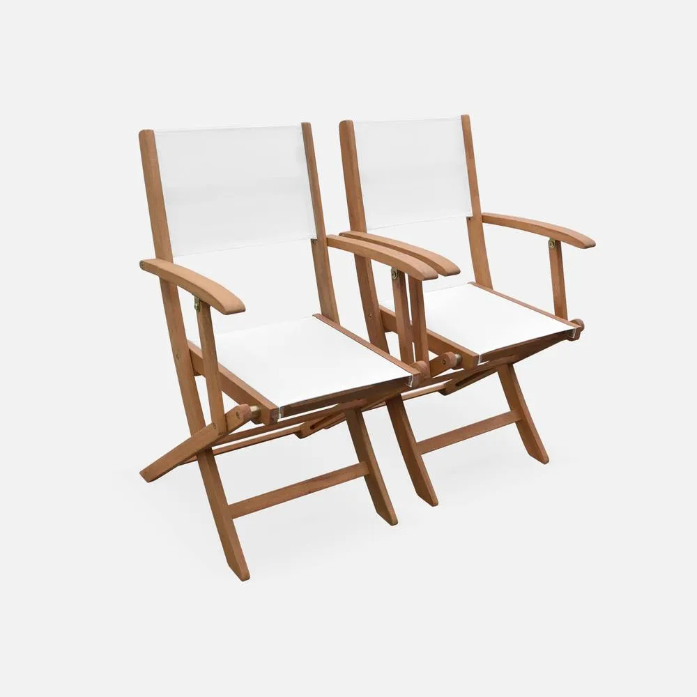 sweeek 8-seater Extendable Wooden Garden Table Set With 8 Chairs in Light Brown 4
