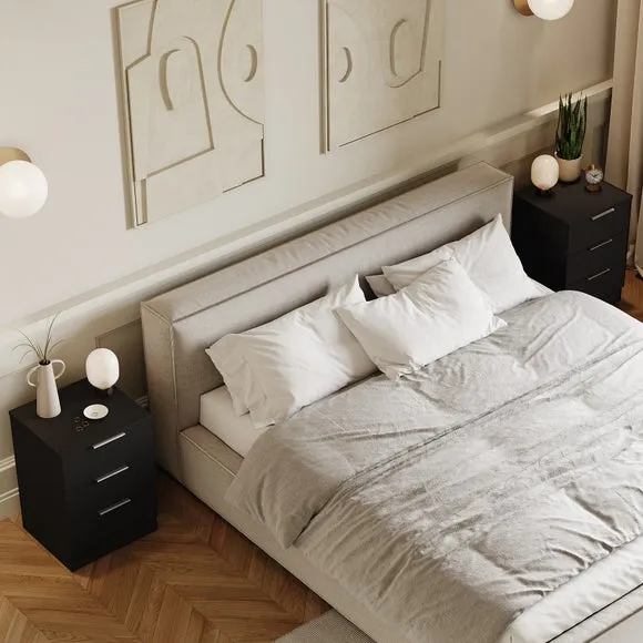 Hayes Set of 2 3 Drawer Bedside Tables 5
