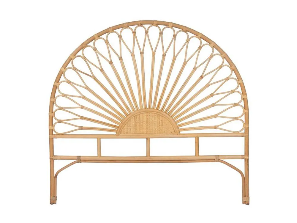Vente-unique 140 Cm Headboard - Rattan - Natural - SOLIA in Light Oak 2